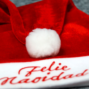 Crazy Party Adulte Personnalisé Chapeau De Père Noël Décoration Flanelle Imprimé Chapeau De Noël - Product Image 2