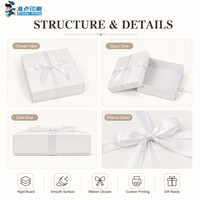 Boîte cadeau personnalisée en carton de haute qualité avec ruban, fabriquée à partir de matériaux recyclés, structure robuste et durable, élégante
