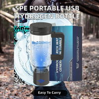 Bouilloire à eau hydrogénée portable SPE, colorée et personnalisable, 2000 à 3000 ppb, alimentée par USB, pour la maison et la voiture, eau froide