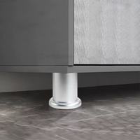 Pieds de support de meubles rectangulaires modernes réglables, en métal robuste sans perçage, pour armoire, meuble-lavabo, meuble TV, canapé-lit