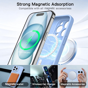 Slim Mag chống sốc bảo vệ silicon thực sự an toàn Bìa Silicone lỏng điện thoại di động Trường hợp đối với iPhone 16 15 14 - Product Image 5