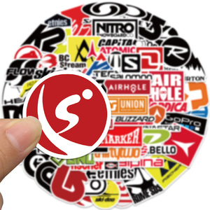 Autocollants Graffiti Logo de Marque de <span class=keywords><strong>Ski</strong></span> Célèbre pour Décoration de Voiture de Planche de <span class=keywords><strong>Ski</strong></span> <span class=keywords><strong>Autocollant</strong></span> Décoratif de 60 Pièces - Product Image 5