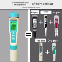 Stylo testeur de qualité de l'eau 7 en 1, pH-mètre numérique/TDS/EC/Salinité/SG/ORP/TEMP, stylo testeur de qualité de l'eau pour aquariums