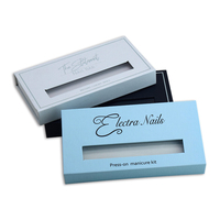 Boîte d'emballage magnétique de luxe personnalisée pour faux ongles avec insert en papier
