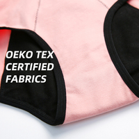 Culottes menstruelles personnalisées, durables, à coupe haute, pour femmes, protection complète quotidienne, anti-fuites, respirantes