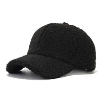 Effenkleurige sportieve fruit-teddy fleece baseballcap zwart/bordeaux/karamel/roze/grijs/khaki optioneel warm unisex winter