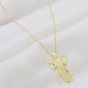 Wholesale 925 Sterling Silver <b>Elephant</b> Necklace Latest Design 18K Gold Plated for Wedding & <b>Gift</b> - Product Image 2