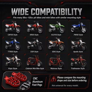सीएनसी एल्यूमीनियम मोटरसाइकिल फुट पेग, <span class=keywords><strong>50cc</strong></span>-125cc पिट के लिए व्यापक एंटी-स्लिप प्रतिस्थापन फुट पैडल - Product Image 5