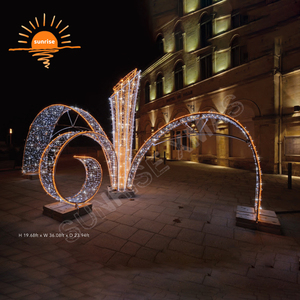 Decorazioni per il nuovo anno natale con motivo a stella luci commerciali enormi luci all'aperto illuminate per albero <span class=keywords><strong>di</strong></span> natale grandi decorazioni natalizie - Product Image 2