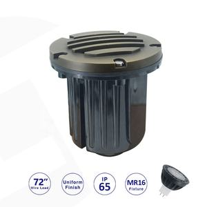 Projecteur led <span class=keywords><strong>encastrable</strong></span> dans le sol, imperméable conforme à la norme IP65, lampe de paysage en Bronze Antique, laiton et PVC, 1 voie, LT2202B, IP65, MR16 - Product Image 2