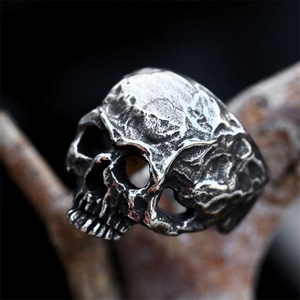 Anillo de Dedo de Calavera de Acero Inoxidable, Joyería Hip Hop Personalizada para Hombre - Product Image 4