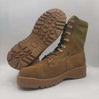 Bottes tactiques en cuir suédé avec semelle en PU+caoutchouc, bottes tactiques Belleville