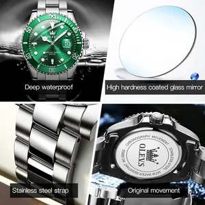 OLEVS 5885 Luxury Watches Wristwatch Men Luminous Watches Quartz Clock Masculino Watch Stainless Steel China 2020 Leather Alloy