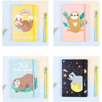 Carnet de notes imprimé mignon avec logo personnalisé A5 A6 A7 paresseux avec couverture en papier pour reliure thermique en stock