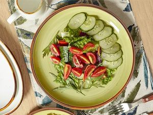 Tối giản muti-màu Vòng sứ Tấm đặt lớn ăn tối tấm cho món salad tráng miệng Gốm phục vụ tấm thiết lập của 4 - Product Image 6