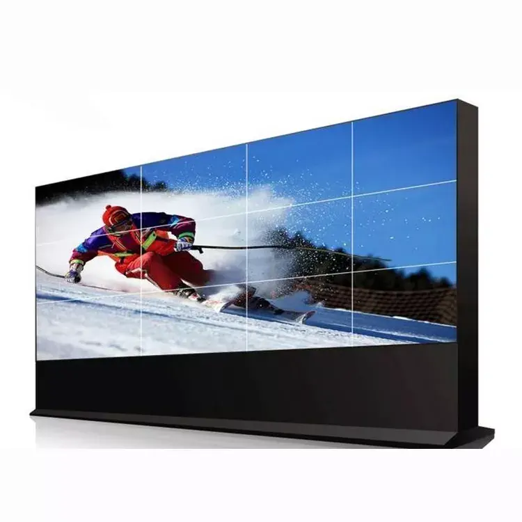 55 inç 1.8mm çerçeve 2x2 3x3 4x4 çoklu ekleme ekran LCD Video duvar kabine ile