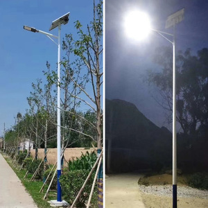 ไฟถนนโซลาร์เซลล์แบบรวมพลังงาน ไท่เจ๋อเทียน 60 วัตต์ เสาสูง 6 เมตร 8 เมตร โคมไฟ LED สำหรับภายนอกอาคาร เหมาะสำหรับถนนในชนบท - Product Image 1