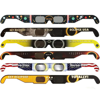 Lunettes d'éclipse solaire certifiées ISO 2024 en gros, personnalisables OEM, avec emballage en papier