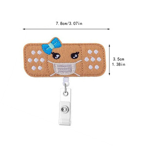 Cordon de retrait rétractable anti-perte pour masque facial, badge d'infirmière d'hôpital, carte d'identité, avec boucle anti-perte, motif emoji, pour le marché international - Product Image 3