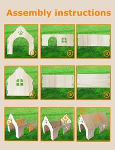 Gabbie di nascondiglio di porcellini d'India, accessori giocattolo, cabine e cabine di Habitat per criceti nascosti, scoiattoli e altri piccoli animali, ecc - Product Image 3