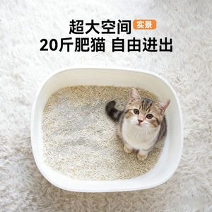 <b>Extra</b> <b>Large</b> Cat Litter <b>Box</b>, Splash-Proof, Odor-Proof, Fully Enclosed Cabinet, Double-Layer Enclosed Cat Toilet for Home Use - Product Image 2