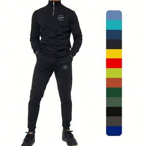 Conjunto de chándal deportivo con logotipo personalizado para gimnasio, chándal informal de invierno, ropa de calle deportiva, Conjunto de sudadera con estampado de transferencia de calor - Product Image 1