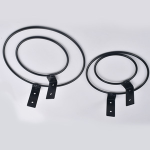 Support mural pour pot de fleurs, rond, noir, support de rangement suspendu, 4, 6, 8 pouces, design minimaliste - Product Image 4
