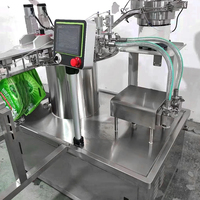 Petite machine de remplissage automatique de bureau pour liquides (boissons, miel, lait) en sachets, avec scellage Doypack