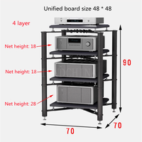 Cadre en acier DK-020 amplificateur de puissance armoire support de son support de son trépied absorbant les chocs équipement d'armoire de son