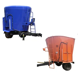 Hot selling pull-type tmr feed mixer wagon cow farm accessories 12cbm PTO type feed mixer wagon for livestock farm feeding