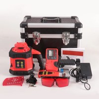 Laser horizontal autonivelant à faisceau rouge à faisceau rouge de construction de construction à nivellement automatique facile à utiliser Niveau laser rotatif à 360 degrés avec boîtier en aluminium