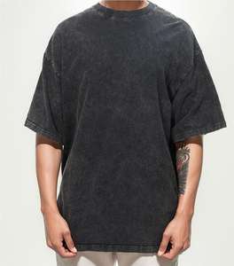 Custom Acid Wash 260GSM Baumwolle Übergroßes Schwergewicht Gute Qualitä<span class=keywords><strong>t</strong></span> Custom Own Logo Puff Printing Herren <span class=keywords><strong>T</strong></span>-Shirt - Product Image 1