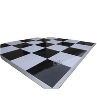 Plancher de danse blanc et noir de 20 pieds * 20 pieds, installation facile, fourniture de plancher de danse