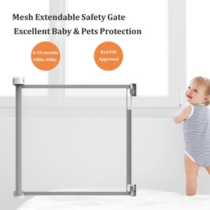 Barrière de sécurité <span class=keywords><strong>extensible</strong></span> en maille approuvée EN1930 pour la protection des bébés et des animaux domestiques, adaptée aux tout-petits de 6 à 24 mois - Product Image 5