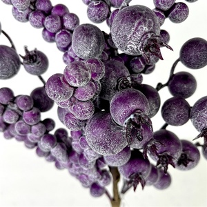 Frutas artificiales púrpuras de bayas simuladas para DIY, decoración de árbol de Acción de Gracias de Navidad, adorno de flores de bayas, decorativo de Halloween - Product Image 3