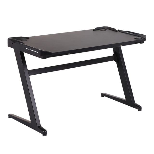 Top Board Adjustable Height Computer Desk Manufacturer OEM Custom Z Shaped Black Gaming Modern Computer Table for Home Office