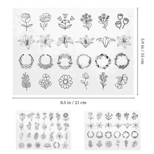 2 feuilles de modèles de broderie Stabilisateur soluble dans l'eau pour les dessins Fournitures de <span class=keywords><strong>couture</strong></span> <span class=keywords><strong>Papier</strong></span> de <span class=keywords><strong>transfert</strong></span> A5 - Product Image 2