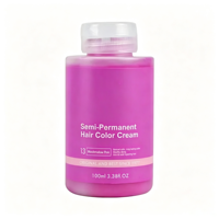 Crème colorante capillaire semi-permanente OEM ODM en plastique naturel, 14 couleurs, coloration instantanée, lavable, pour coiffure DIY homme femme
