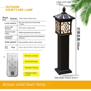 2022 superventas al aire libre LED Pier Mount Light Modern Decorative Fancy Main House Gate Pillar IP65 para la iluminación del césped del paisaje - Product Image 2