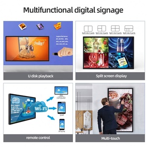 Écran LCD <span class=keywords><strong>mural</strong></span> intérieur fin <span class=keywords><strong>pour</strong></span> affichage numérique, écran plat <span class=keywords><strong>pour</strong></span> publicité, signalisation numérique - Product Image 5