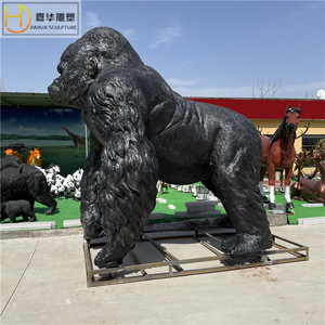 Jiahua Sculpture Lifelike <b>Gorilla</b> Fiberglass Outdoor Garden Ornament Freestanding Animal <b>Statue</b> - Product Image 1