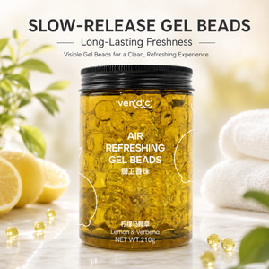 Perlas de Gel Ambientador Ecológicas OEM ODM 210g Limón y <span class=keywords><strong>Verbena</strong></span> Eliminador de Olores de Larga Duración para Baño y Cocina Venta al por Mayor - Product Image 4