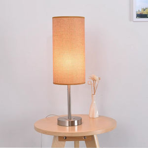 Lampe de table LED à commande par interrupteur tactile en bois moderne pour chambre à coucher, chevet et bureau d'étude enfichable avec port AC mobile - Product Image 1