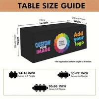 Nappes classiques multi-tailles personnalisables avec logo, en polyester/coton extensible, lavables en machine pour hôtels, banquets, expositions, comptoirs