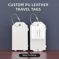 Étiquettes de bagage personnalisées en cuir PU, protection de la vie privée, étiquettes nominatives de voyage, étiquettes de sac à dos, étiquettes de valise pour femmes et hommes, impression UV, tendance