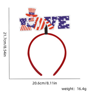 Youlun USA Love Independence, Diadema Patriótica con Orejas de Mickey, Estrellas y Rayas, Decoración para el Cabello para Fiestas del 4 de Julio - Product Image 6