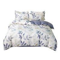 Parure de lit 4 pièces en coton 100% personnalisée avec motifs floraux et pantalon, pour lits King Size, Queen Size et Full Size – Vente en gros