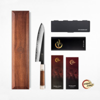 Couteaux de chef japonais Grandsharp Kitchen PM204 / Version chinoise des ensembles de couteaux de chef en acier poudré M390, bois Mkuruti et imitation ivoire