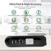 Termometer Makanan Digital Inframerah 3 in 1, Termometer Daging Bacaan Instan Dengan Layar LCD Besar Berlampu Latar