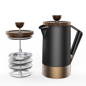 DHPO 600ml Céramique Presse Française Cafetière Résistant À La Chaleur Poignée En Silicone Durable 4 Filtres Conception De Tasses Durables - Product Image 2